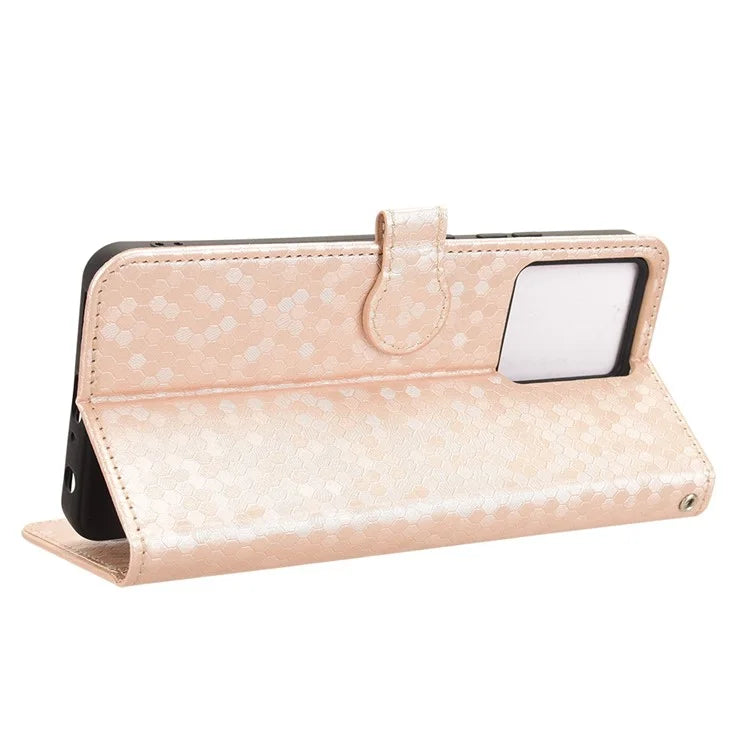 For Blackview Color 8 / Oscal Modern 8 Stand Case Dot Pattern Magnetic Clasp PU Leather Phone Cover