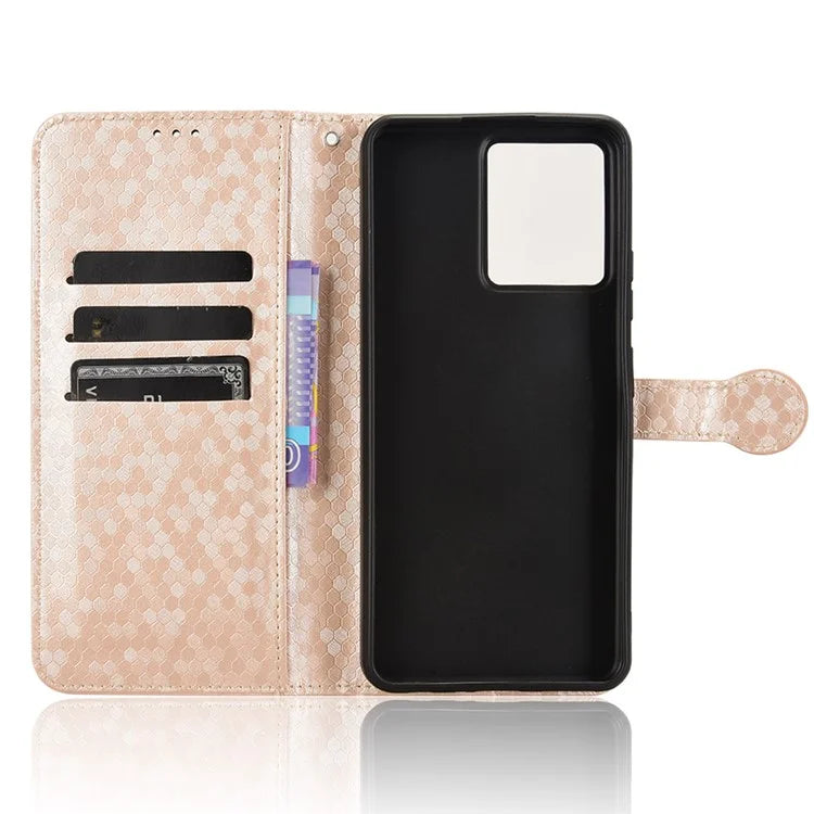 For Blackview Color 8 / Oscal Modern 8 Stand Case Dot Pattern Magnetic Clasp PU Leather Phone Cover