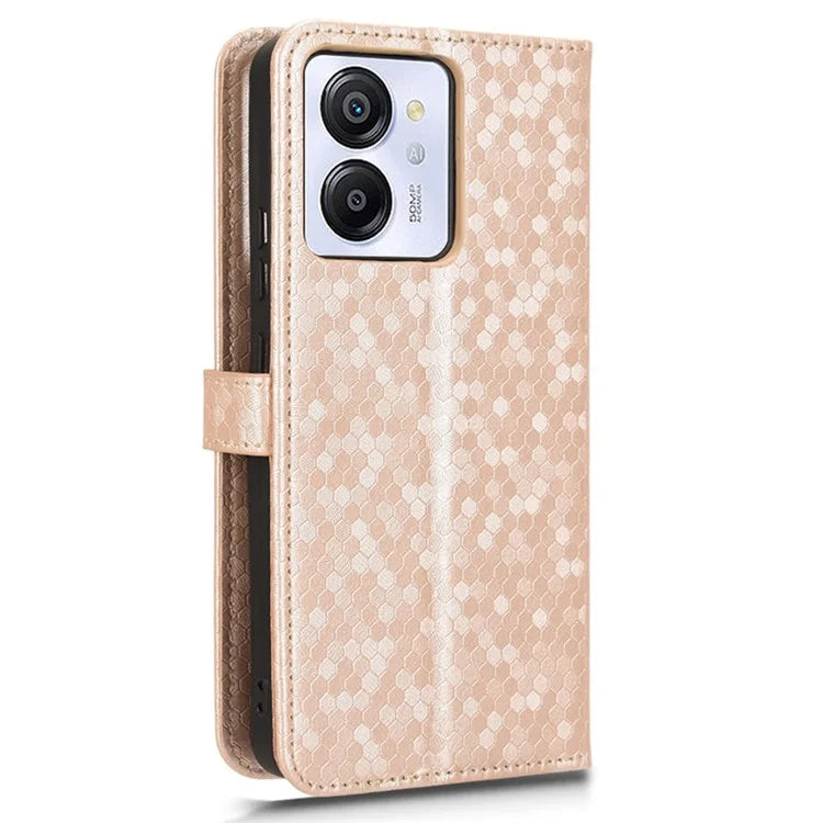 For Blackview Color 8 / Oscal Modern 8 Stand Case Dot Pattern Magnetic Clasp PU Leather Phone Cover