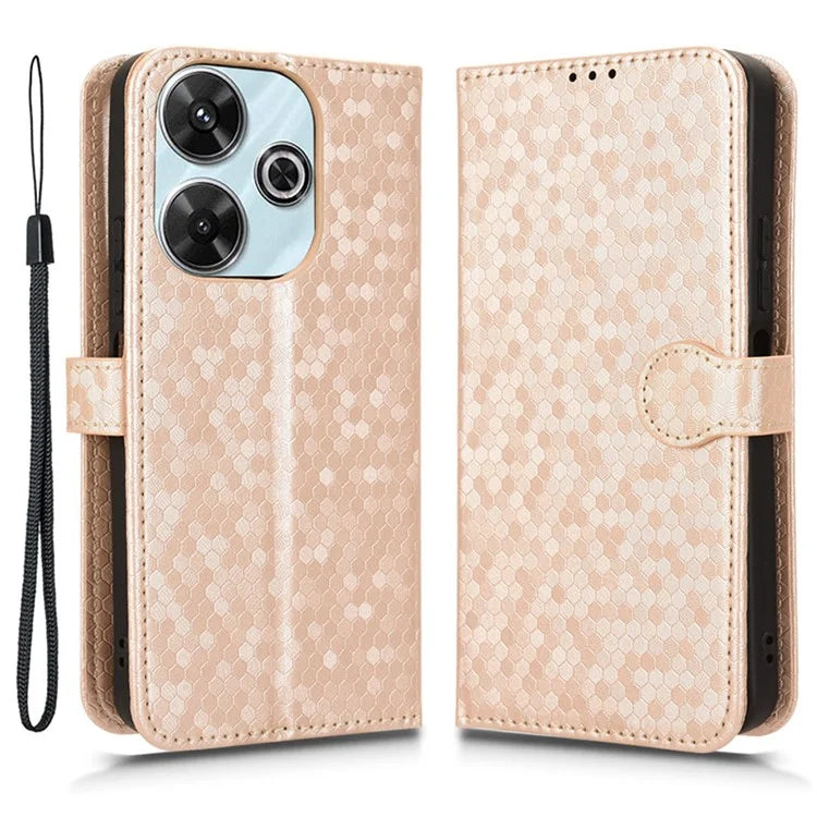 For Xiaomi Redmi 13 4G / Redmi Note 13R 5G / Poco M6 4G Case Wallet Leather Phone Cover Dot Pattern