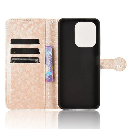 For Xiaomi Redmi 13 4G / Redmi Note 13R 5G / Poco M6 4G Case Wallet Leather Phone Cover Dot Pattern