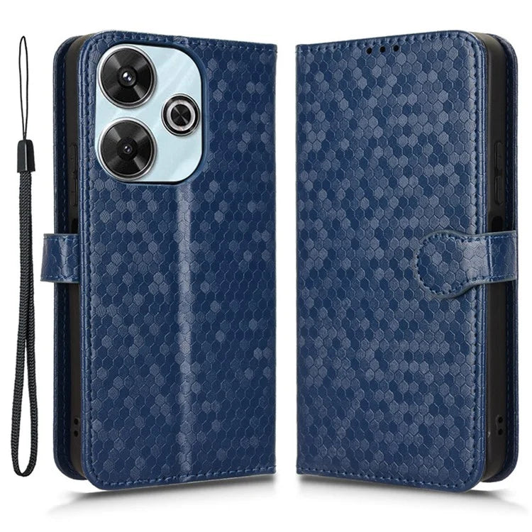 For Xiaomi Redmi 13 4G / Redmi Note 13R 5G / Poco M6 4G Case Wallet Leather Phone Cover Dot Pattern
