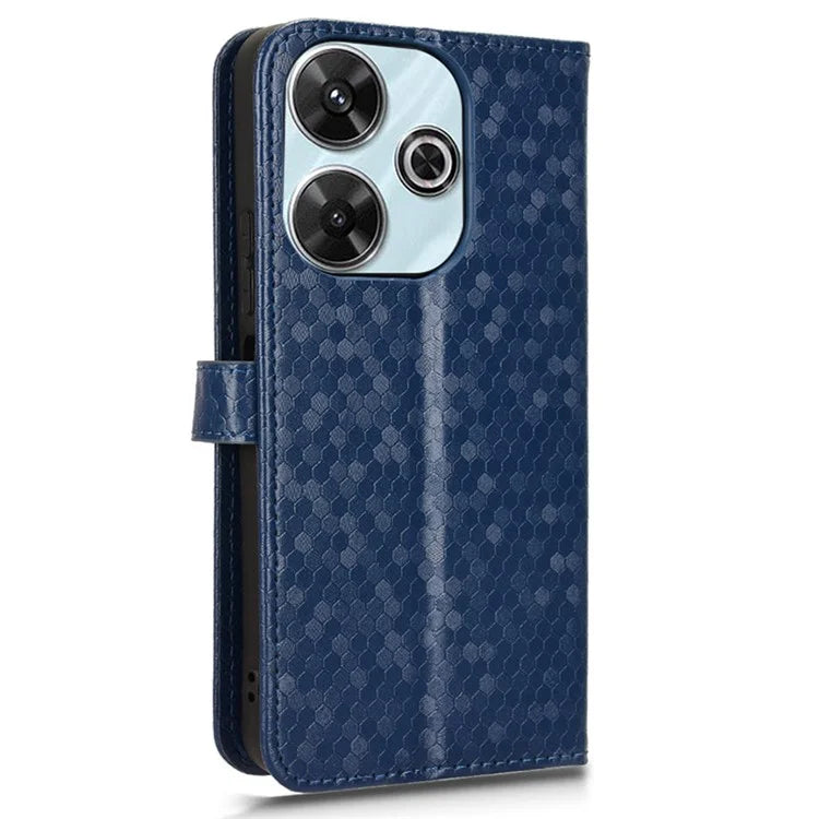 For Xiaomi Redmi 13 4G / Redmi Note 13R 5G / Poco M6 4G Case Wallet Leather Phone Cover Dot Pattern