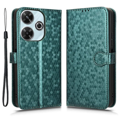 For Xiaomi Redmi 13 4G / Redmi Note 13R 5G / Poco M6 4G Case Wallet Leather Phone Cover Dot Pattern