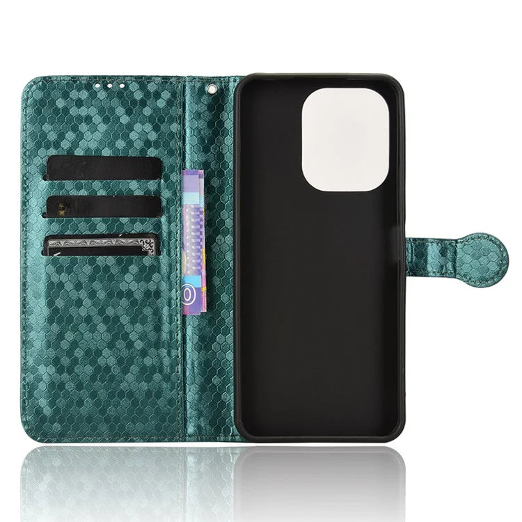 For Xiaomi Redmi 13 4G / Redmi Note 13R 5G / Poco M6 4G Case Wallet Leather Phone Cover Dot Pattern