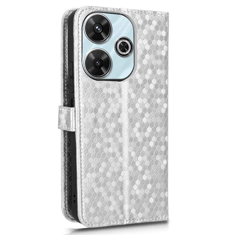 For Xiaomi Redmi 13 4G / Redmi Note 13R 5G / Poco M6 4G Case Wallet Leather Phone Cover Dot Pattern