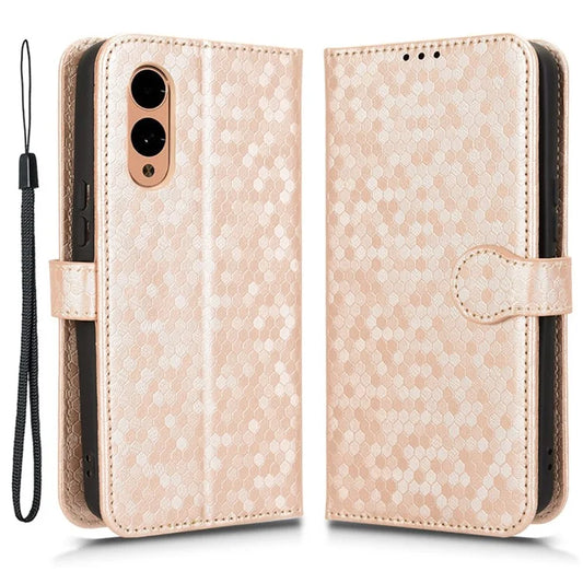 For Fujitsu Arrows We2 F-52E Case Dot Pattern Anti-Drop PU Leather Phone Cover