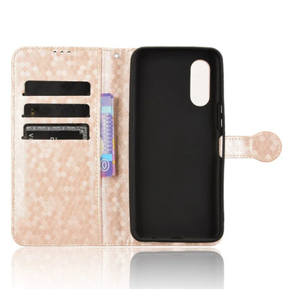 For Fujitsu Arrows We2 F-52E Case Dot Pattern Anti-Drop PU Leather Phone Cover