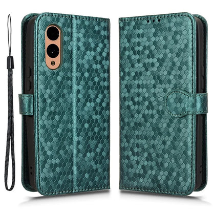 For Fujitsu Arrows We2 F-52E Case Dot Pattern Anti-Drop PU Leather Phone Cover