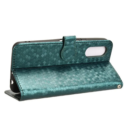 For Fujitsu Arrows We2 F-52E Case Dot Pattern Anti-Drop PU Leather Phone Cover