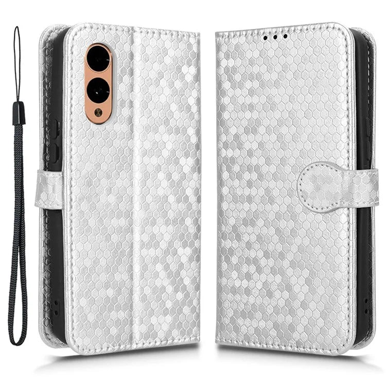 For Fujitsu Arrows We2 F-52E Case Dot Pattern Anti-Drop PU Leather Phone Cover
