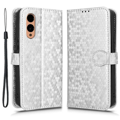 For Fujitsu Arrows We2 F-52E Case Dot Pattern Anti-Drop PU Leather Phone Cover