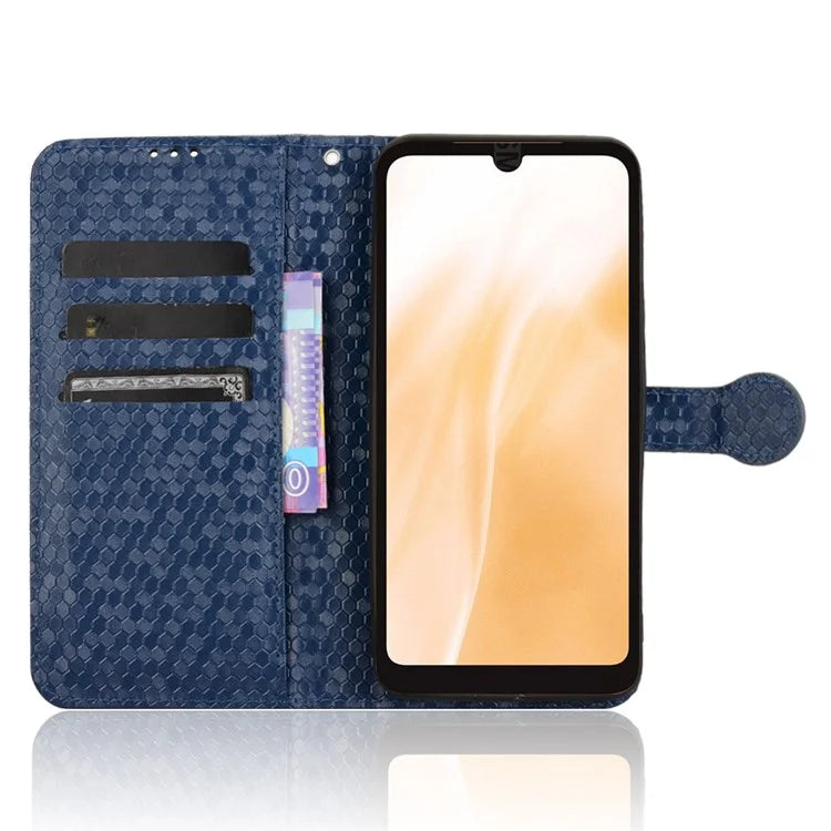 For Fujitsu Arrows We2 F-52E Case Dot Pattern Anti-Drop PU Leather Phone Cover