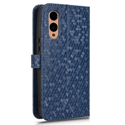 For Fujitsu Arrows We2 F-52E Case Dot Pattern Anti-Drop PU Leather Phone Cover