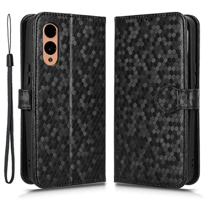 For Fujitsu Arrows We2 F-52E Case Dot Pattern Anti-Drop PU Leather Phone Cover