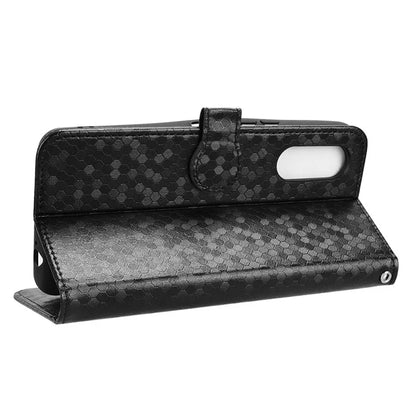 For Fujitsu Arrows We2 F-52E Case Dot Pattern Anti-Drop PU Leather Phone Cover