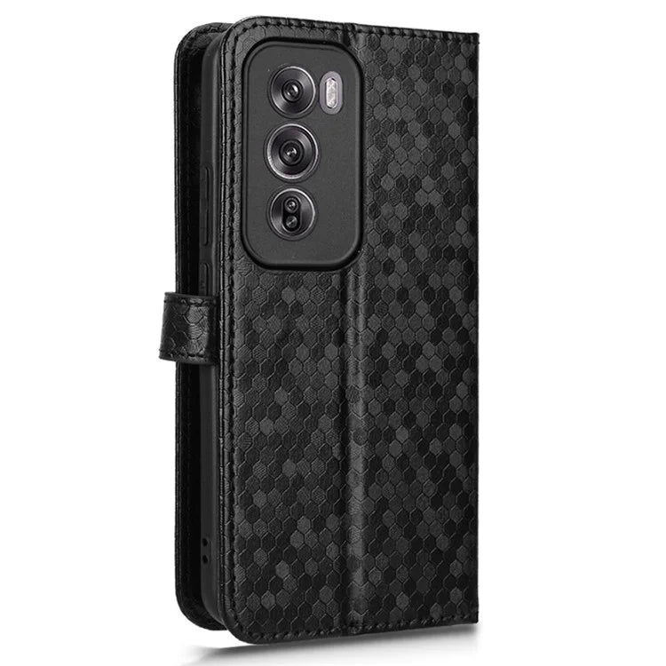 For Oppo Reno12 Pro 5G (Global) Case Dot Pattern Leather Phone Cover Magnetic Clasp Protect