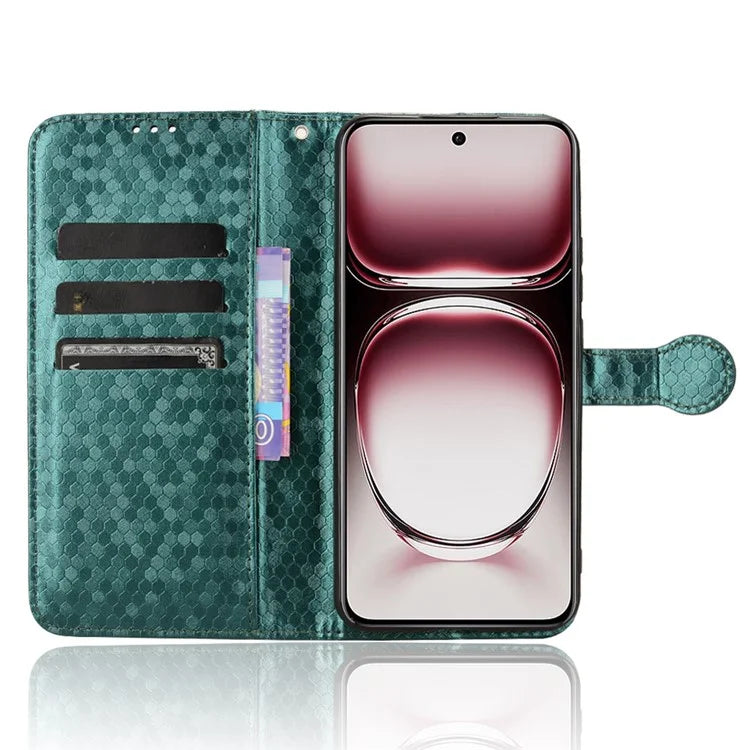 For Oppo Reno12 Pro 5G (Global) Case Dot Pattern Leather Phone Cover Magnetic Clasp Protect