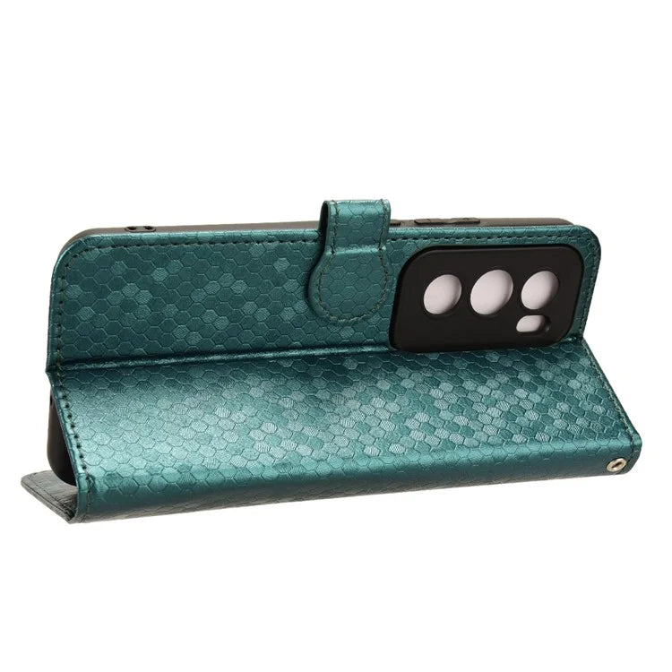 For Oppo Reno12 Pro 5G (Global) Case Dot Pattern Leather Phone Cover Magnetic Clasp Protect