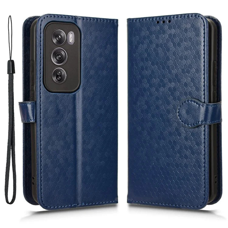For Oppo Reno12 Pro 5G (Global) Case Dot Pattern Leather Phone Cover Magnetic Clasp Protect
