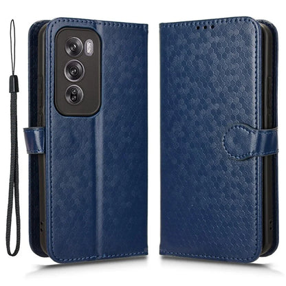 For Oppo Reno12 Pro 5G (Global) Case Dot Pattern Leather Phone Cover Magnetic Clasp Protect