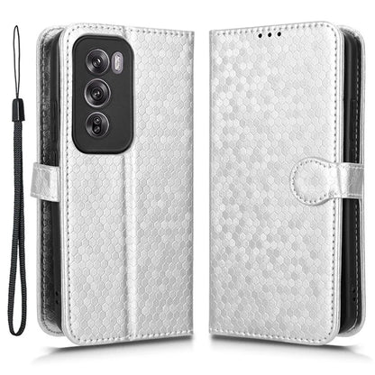 For Oppo Reno12 Pro 5G (Global) Case Dot Pattern Leather Phone Cover Magnetic Clasp Protect