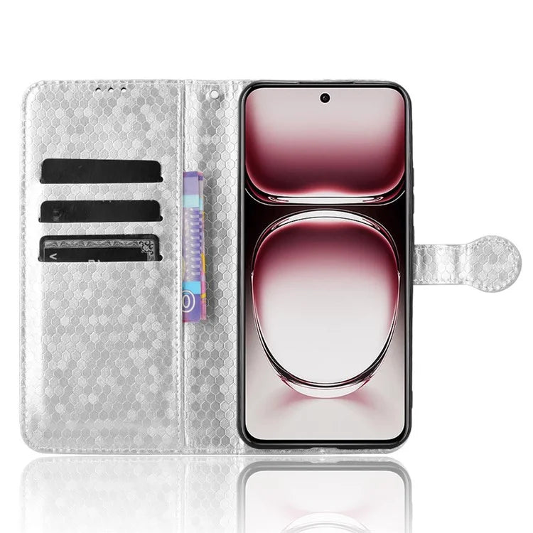 For Oppo Reno12 Pro 5G (Global) Case Dot Pattern Leather Phone Cover Magnetic Clasp Protect