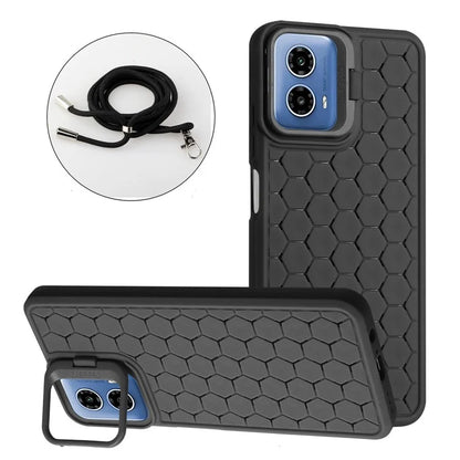 For Motorola Moto G34 5G Case TPU Phone Case with Kickstand and Lanyard