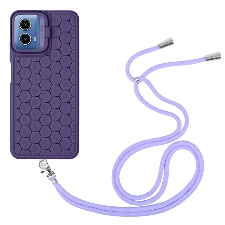 For Motorola Moto G34 5G Case TPU Phone Case with Kickstand and Lanyard