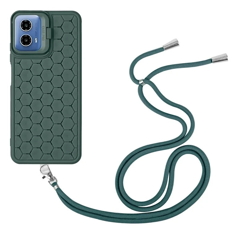 For Motorola Moto G34 5G Case TPU Phone Case with Kickstand and Lanyard
