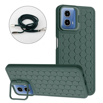 For Motorola Moto G34 5G Case TPU Phone Case with Kickstand and Lanyard
