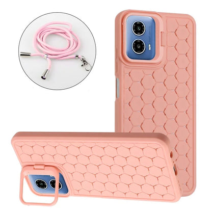 For Motorola Moto G34 5G Case TPU Phone Case with Kickstand and Lanyard