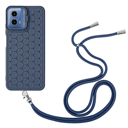 For Motorola Moto G34 5G Case TPU Phone Case with Kickstand and Lanyard