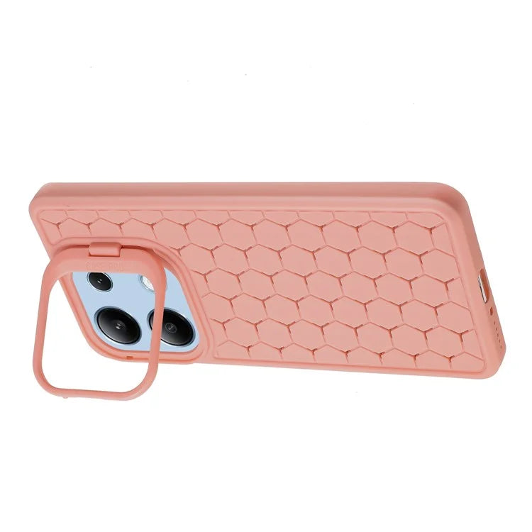 For Xiaomi Redmi Note 13 4G Case Kickstand TPU Phone Cover Heat Dissipation Breathable