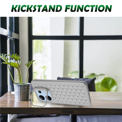 For Xiaomi Redmi Note 13 4G Case Kickstand TPU Phone Cover Heat Dissipation Breathable