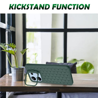 For Xiaomi Redmi Note 13 4G Case Kickstand TPU Phone Cover Heat Dissipation Breathable