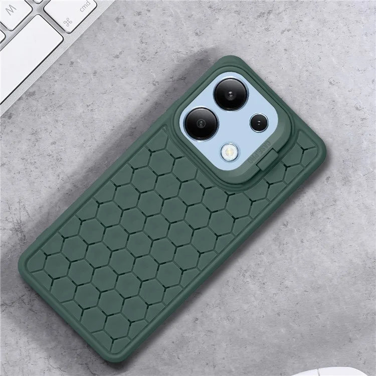 For Xiaomi Redmi Note 13 4G Case Kickstand TPU Phone Cover Heat Dissipation Breathable