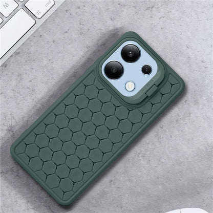For Xiaomi Redmi Note 13 4G Case Kickstand TPU Phone Cover Heat Dissipation Breathable