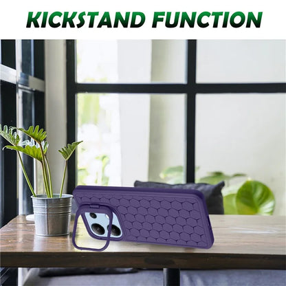 For Xiaomi Redmi Note 13 4G Case Kickstand TPU Phone Cover Heat Dissipation Breathable