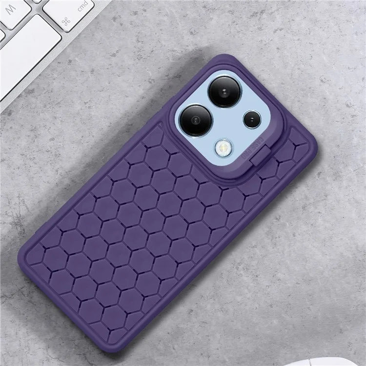 For Xiaomi Redmi Note 13 4G Case Kickstand TPU Phone Cover Heat Dissipation Breathable