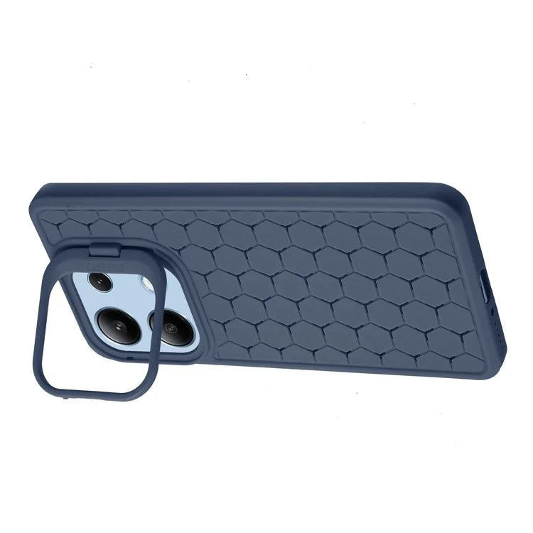 For Xiaomi Redmi Note 13 4G Case Kickstand TPU Phone Cover Heat Dissipation Breathable