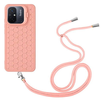For Xiaomi Redmi 12C 4G Cell Phone Case TPU Phone Cover with Kickstand and Lanyard