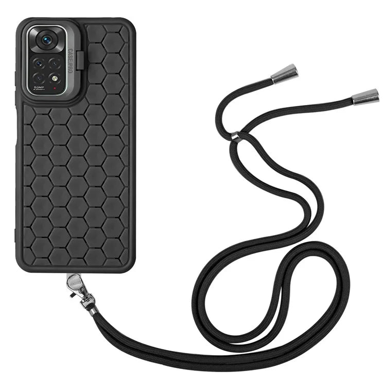 For Xiaomi Redmi Note 11 Pro 4G (Mediatek) / Note 11 Pro 5G (Qualcomm) / Note 12 Pro 4G TPU Phone Case with Kickstand+Lanyard