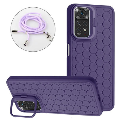 For Xiaomi Redmi Note 11 Pro 4G (Mediatek) / Note 11 Pro 5G (Qualcomm) / Note 12 Pro 4G TPU Phone Case with Kickstand+Lanyard