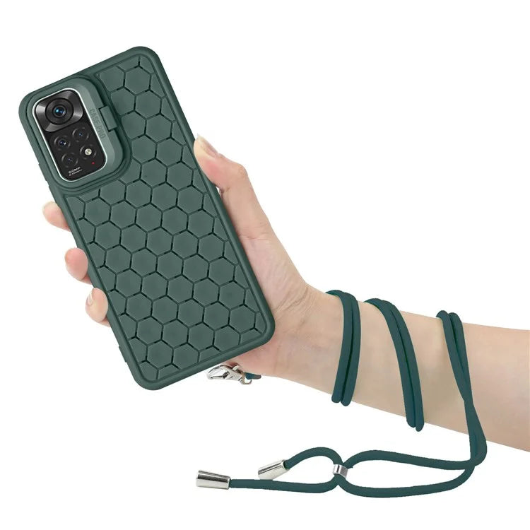 For Xiaomi Redmi Note 11 Pro 4G (Mediatek) / Note 11 Pro 5G (Qualcomm) / Note 12 Pro 4G TPU Phone Case with Kickstand+Lanyard