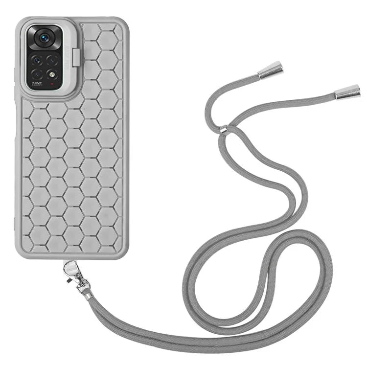 For Xiaomi Redmi Note 11 Pro 4G (Mediatek) / Note 11 Pro 5G (Qualcomm) / Note 12 Pro 4G TPU Phone Case with Kickstand+Lanyard