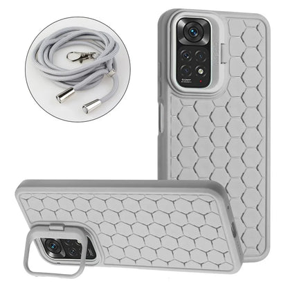 For Xiaomi Redmi Note 11 Pro 4G (Mediatek) / Note 11 Pro 5G (Qualcomm) / Note 12 Pro 4G TPU Phone Case with Kickstand+Lanyard