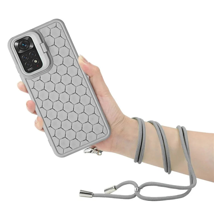 For Xiaomi Redmi Note 11 Pro 4G (Mediatek) / Note 11 Pro 5G (Qualcomm) / Note 12 Pro 4G TPU Phone Case with Kickstand+Lanyard