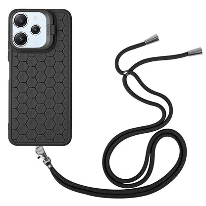 For Xiaomi Redmi 12 4G Case Soft TPU Heat Dissipation Phone Kickstand Cover with Lanyard