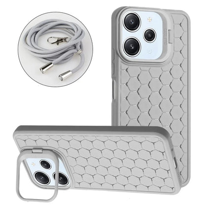 For Xiaomi Redmi 12 4G Case Soft TPU Heat Dissipation Phone Kickstand Cover with Lanyard